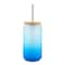 18oz. Frosted Glass Sublimation Tumbler with Bamboo Lid & Straw by Make Market®